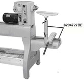 JET Zubehör Drechseln JWL-1440 / 1640 / 1840 / 2035 / 2442 6294727B Bett-Verlängerung, 460 mm mit Schaftverlängerung für Handstahlauflage
